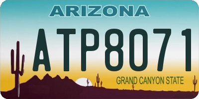 AZ license plate ATP8071