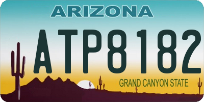 AZ license plate ATP8182