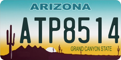 AZ license plate ATP8514