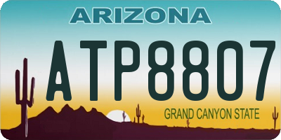 AZ license plate ATP8807