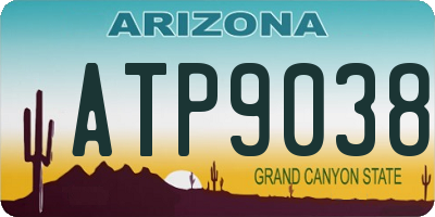 AZ license plate ATP9038