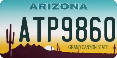 AZ license plate ATP9860