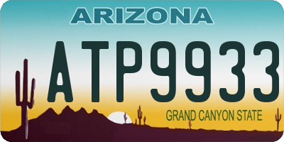 AZ license plate ATP9933