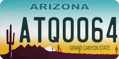 AZ license plate ATQ0064