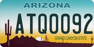 AZ license plate ATQ0092