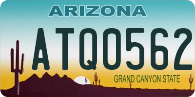 AZ license plate ATQ0562