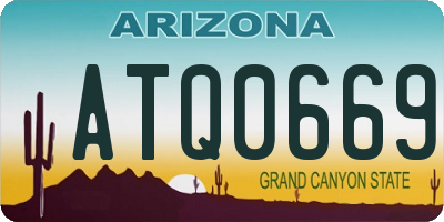 AZ license plate ATQ0669