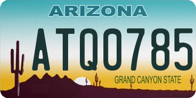 AZ license plate ATQ0785