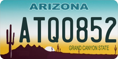 AZ license plate ATQ0852