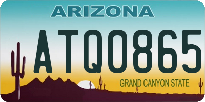 AZ license plate ATQ0865