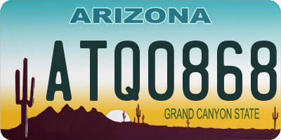 AZ license plate ATQ0868