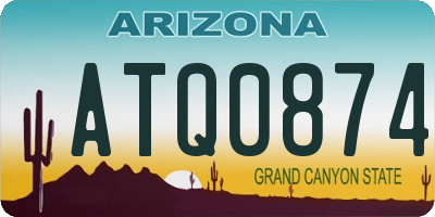AZ license plate ATQ0874