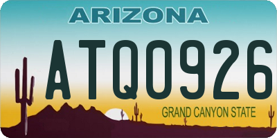 AZ license plate ATQ0926