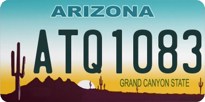 AZ license plate ATQ1083