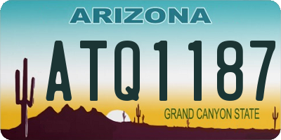 AZ license plate ATQ1187