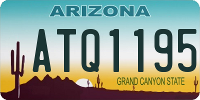 AZ license plate ATQ1195
