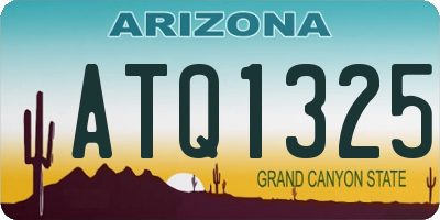 AZ license plate ATQ1325