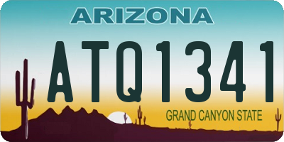 AZ license plate ATQ1341