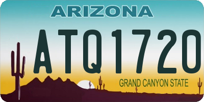AZ license plate ATQ1720