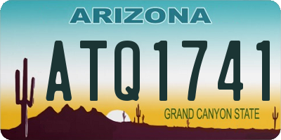 AZ license plate ATQ1741
