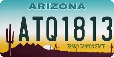 AZ license plate ATQ1813