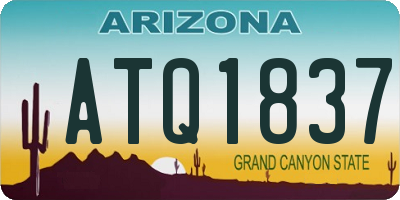 AZ license plate ATQ1837
