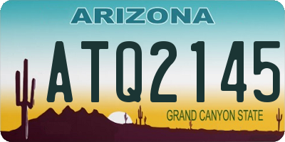 AZ license plate ATQ2145
