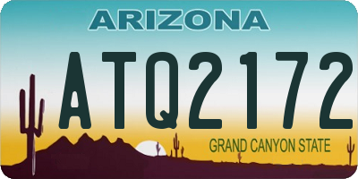 AZ license plate ATQ2172