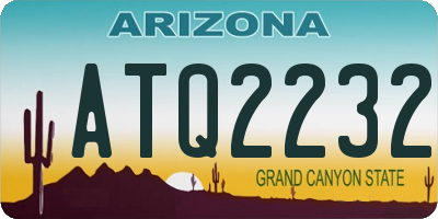 AZ license plate ATQ2232