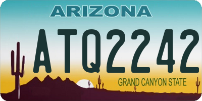 AZ license plate ATQ2242