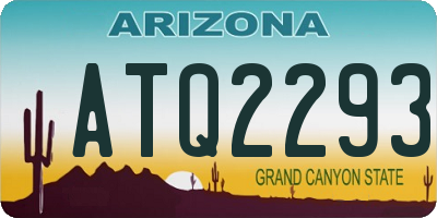 AZ license plate ATQ2293