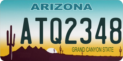 AZ license plate ATQ2348