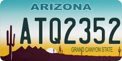 AZ license plate ATQ2352