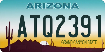 AZ license plate ATQ2391