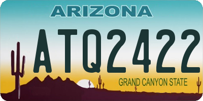 AZ license plate ATQ2422