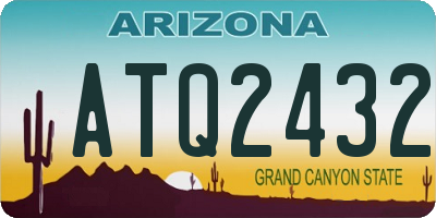AZ license plate ATQ2432