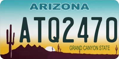 AZ license plate ATQ2470