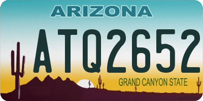 AZ license plate ATQ2652
