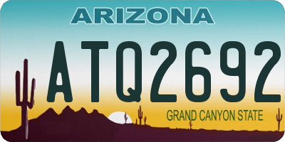 AZ license plate ATQ2692