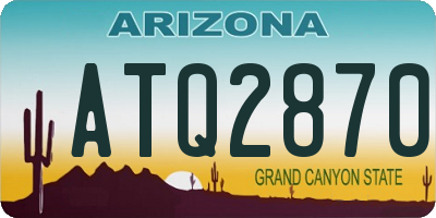 AZ license plate ATQ2870