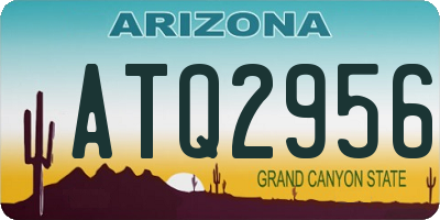 AZ license plate ATQ2956