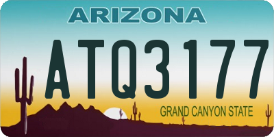 AZ license plate ATQ3177