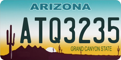 AZ license plate ATQ3235
