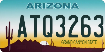 AZ license plate ATQ3263