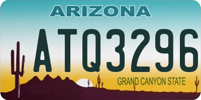 AZ license plate ATQ3296