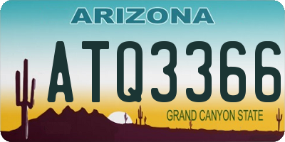 AZ license plate ATQ3366