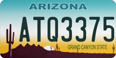 AZ license plate ATQ3375