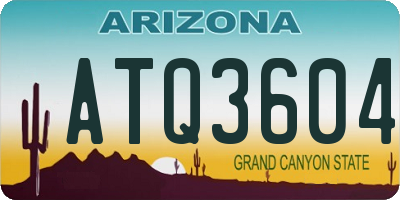 AZ license plate ATQ3604