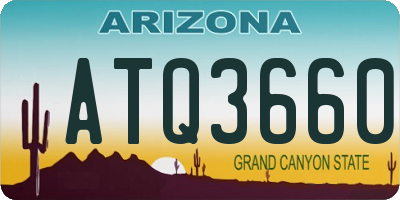 AZ license plate ATQ3660