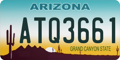 AZ license plate ATQ3661